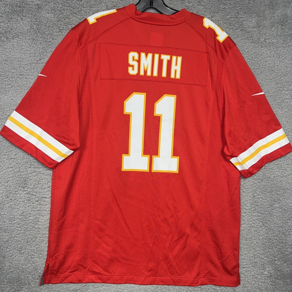 Nike On Field Elite Kansas City Chiefs Alex Smith‎ Jersey Men's Sz L Red #11 NFL